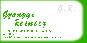 gyongyi reinitz business card